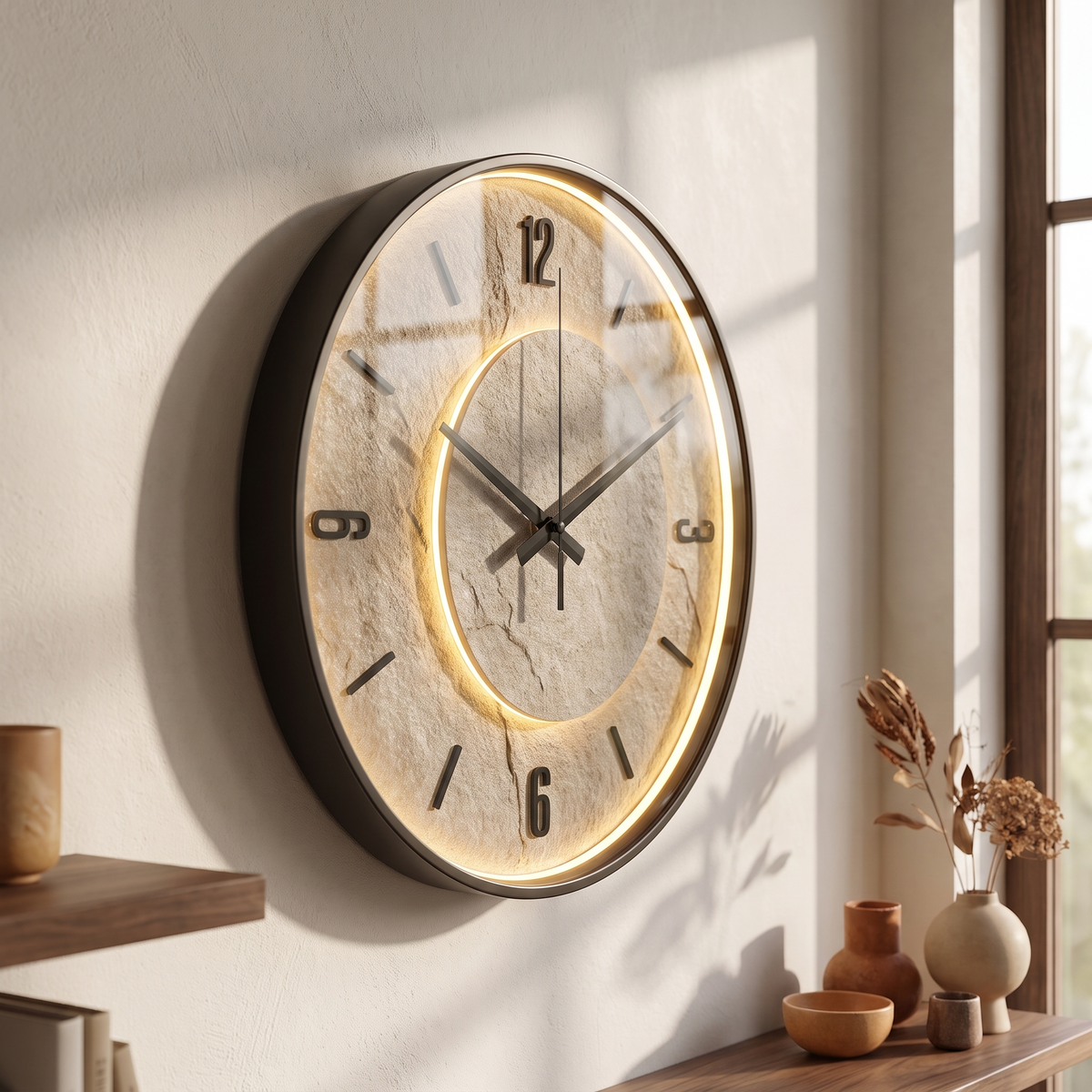 Selene clock type 1 frame and glass detail