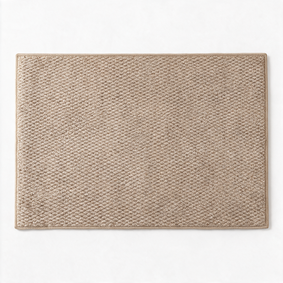 Ronda water resistant machine washable indoor door mat in beige, shown flat on a white background