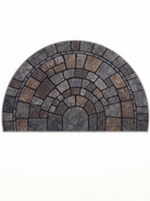 Tarifa semicircular mosaic door mat on a white background