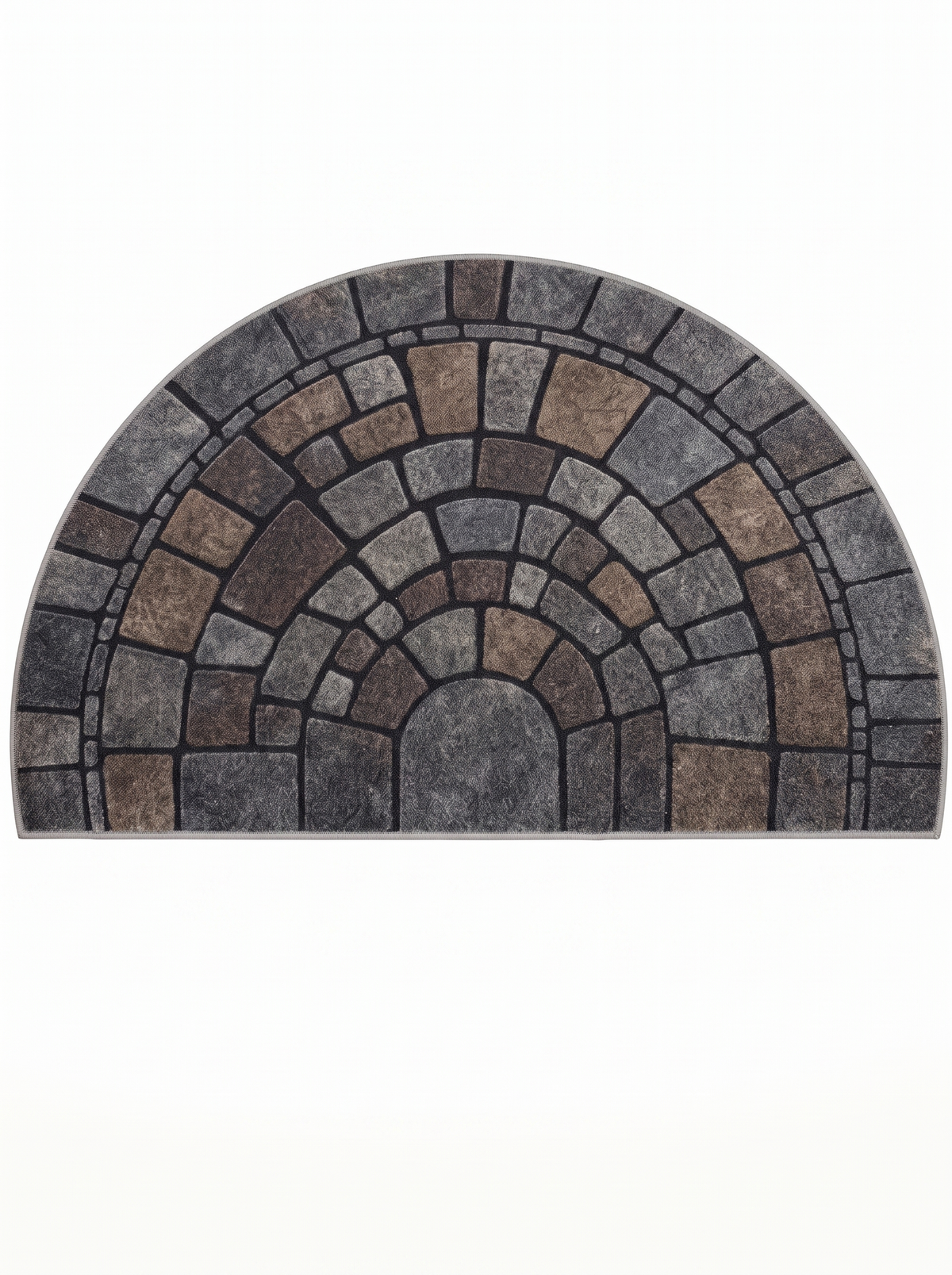 Tarifa semicircular mosaic door mat on a white background