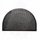 Lucena semicircular mat in dark grey on a white background
