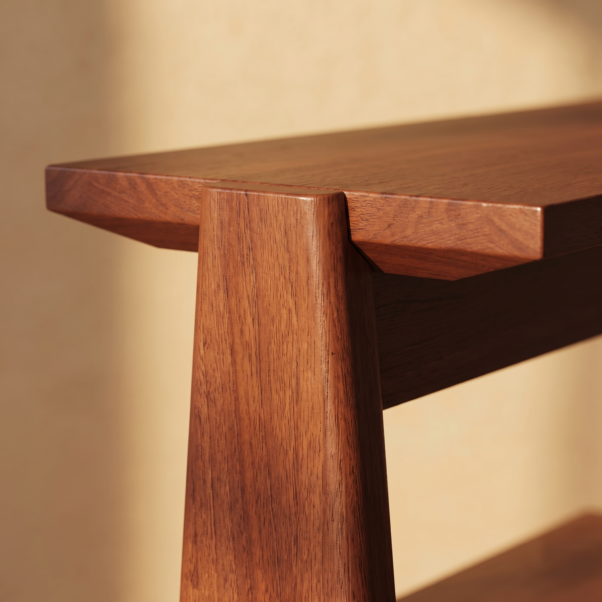 Calvia side table leg and tabletop joinery detail
