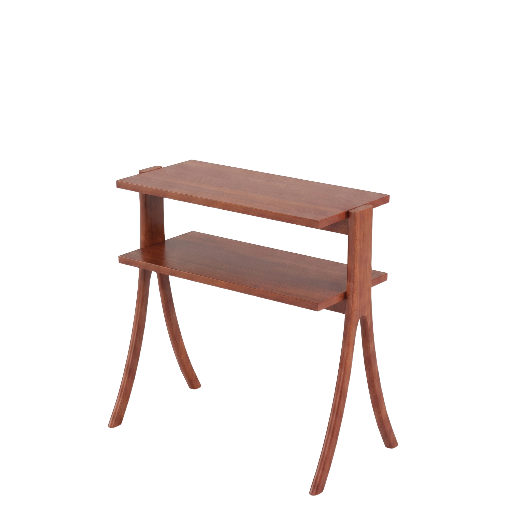 Calvia solid rubberwood A frame side table, studio cutout