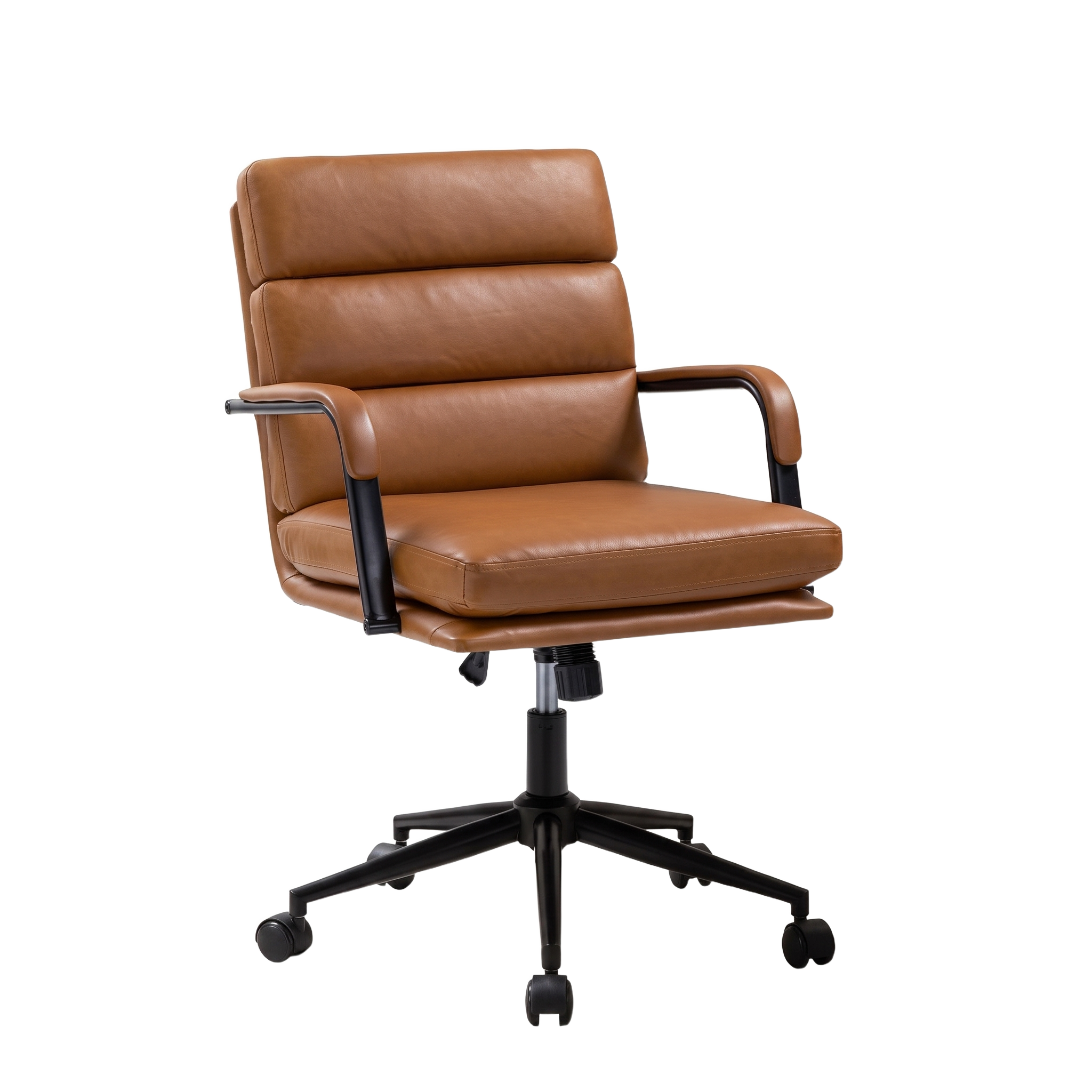 Bastian PU leather swivel task office chair, studio cutout
