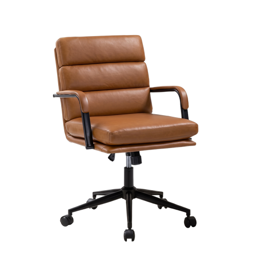 Bastian PU leather swivel task office chair, studio cutout