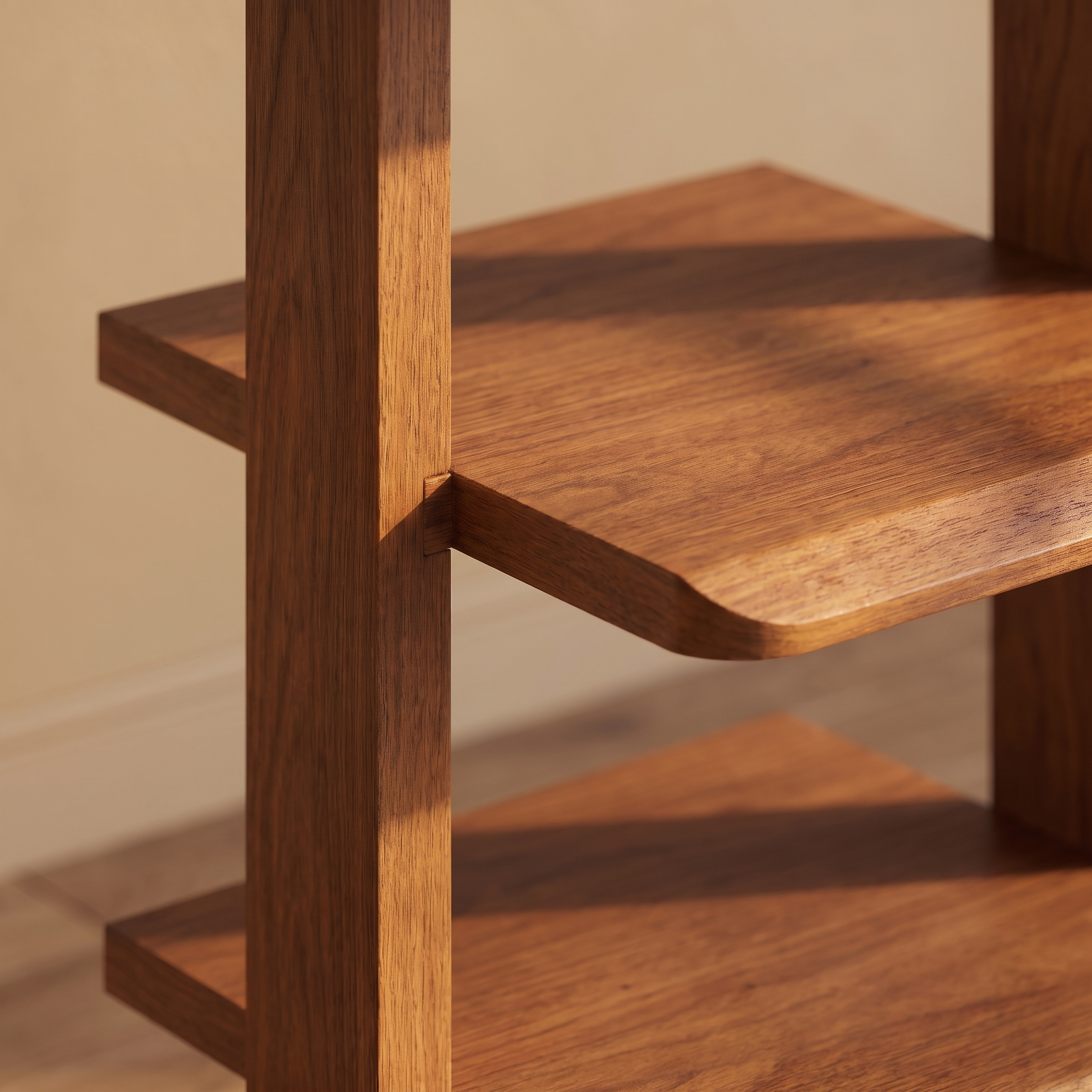 Nadira shoe rack shelf and wood grain detail