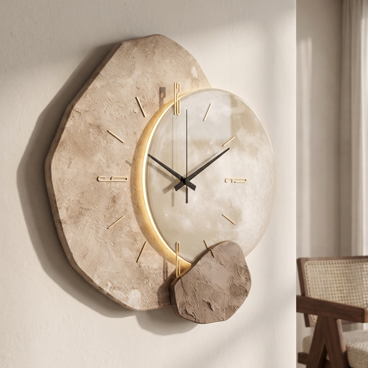 Selene clock type 2 frame and glass detail