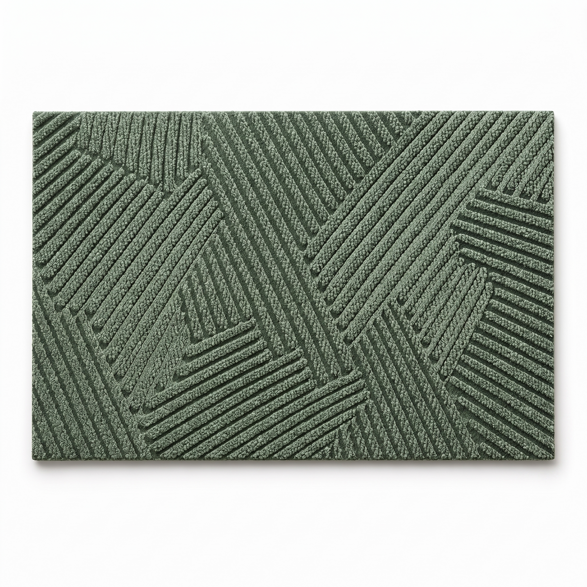 Adarra entry door mat in green on a white background
