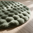 Nerja rug in green bubble texture detail