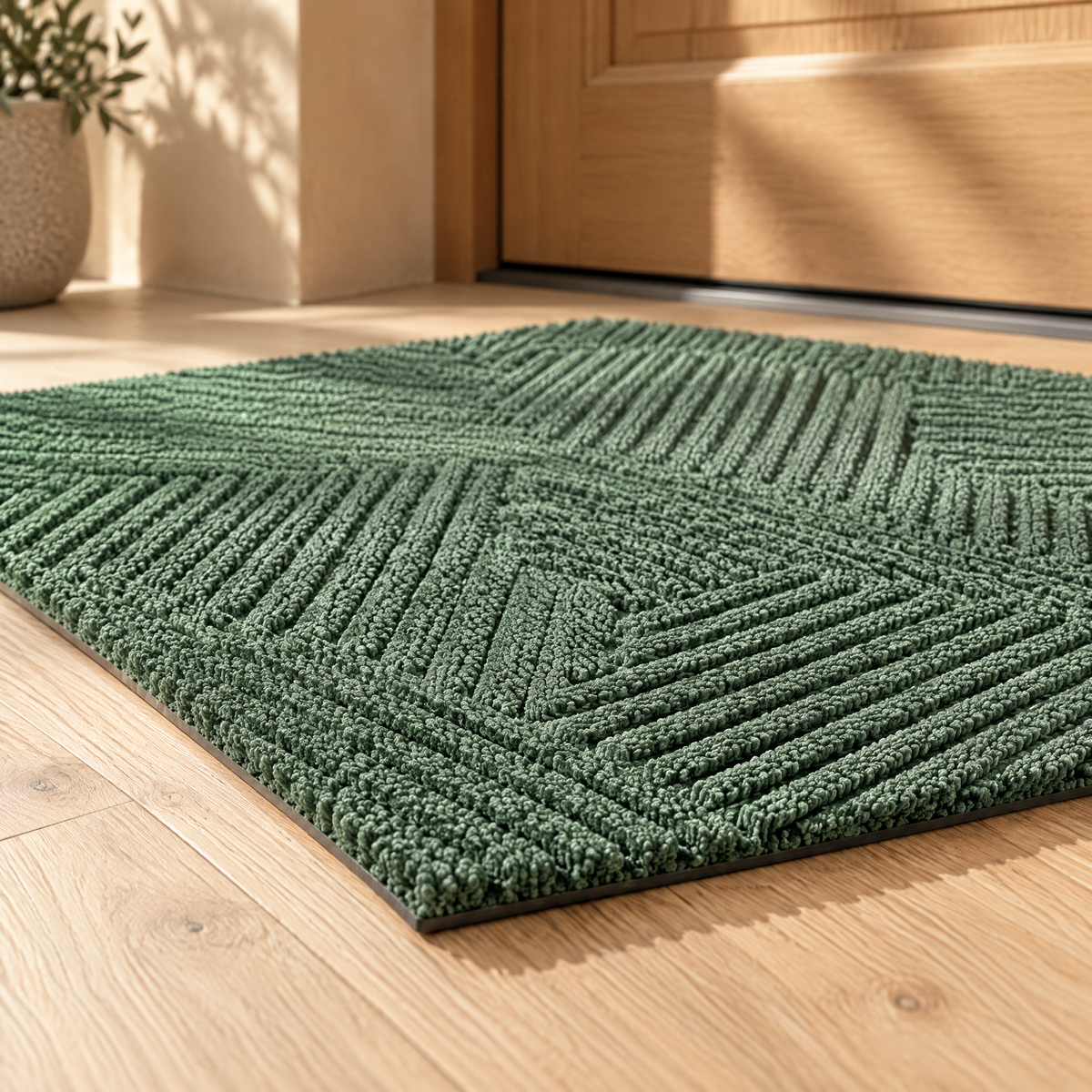 Adarra Non Slip Polypropylene Entry Door Mat for High Traffic Doorways, Green, material detail