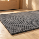 Adarra Non Slip Polypropylene Entry Door Mat for High Traffic Doorways, Grey, material detail