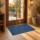 Adarra Non Slip Polypropylene Entry Door Mat for High Traffic Doorways, Blue, golden hour