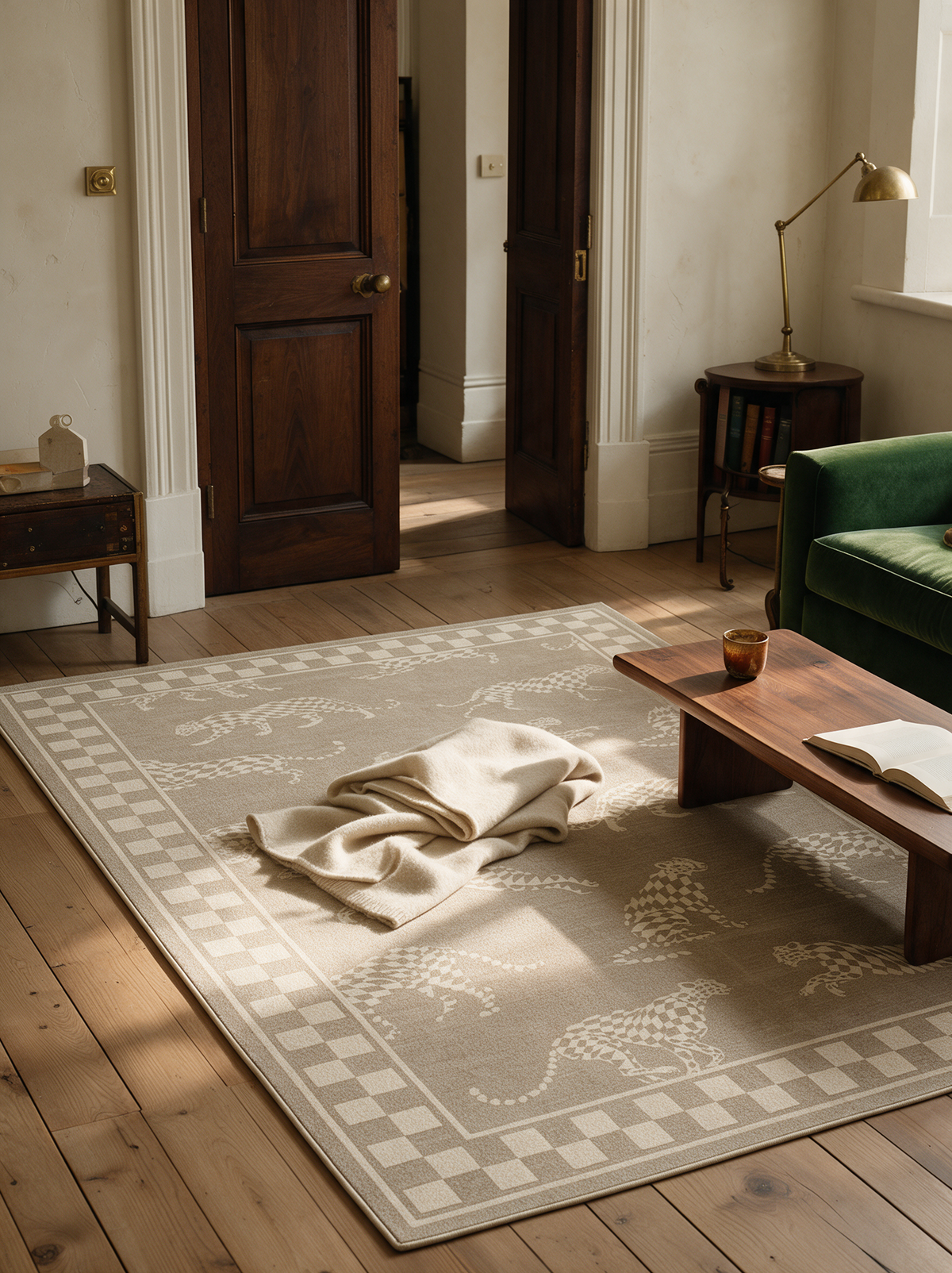 Jerez Cheetah Print Machine Washable Low Pile Area Rug for Living Rooms and Bedrooms, Soft underfoot, low pile